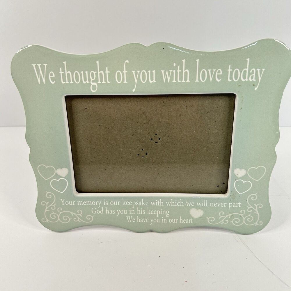 Memorial Picture Frame "We Thought of You with Love Today"-In Loving Memory#2351